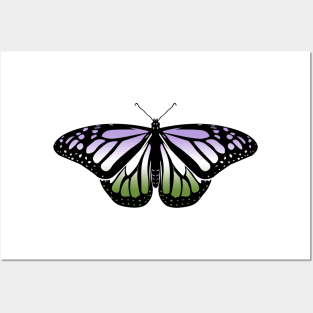 Genderqueer Pride Butterfly Posters and Art